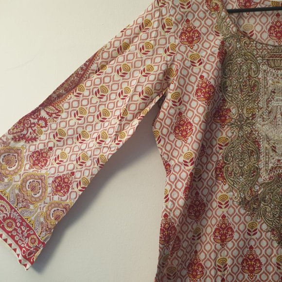 Printed 3 Pcs Lawn Suit with Embroidered Neck - Picture 6 of 7